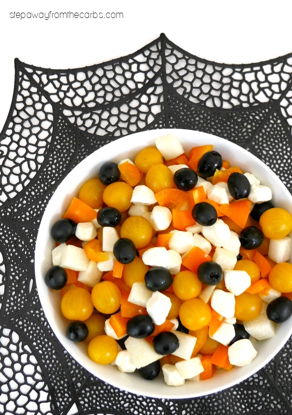 Low Carb Halloween Salad - a spooky (but healthy) combination for your buffet table!
