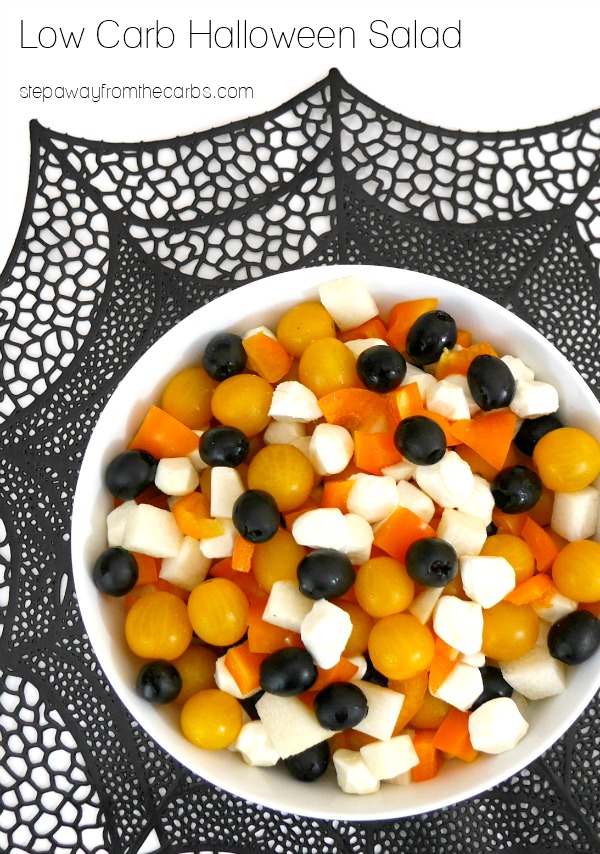 Low Carb Halloween Salad - a spooky (but healthy) combination for your buffet table!