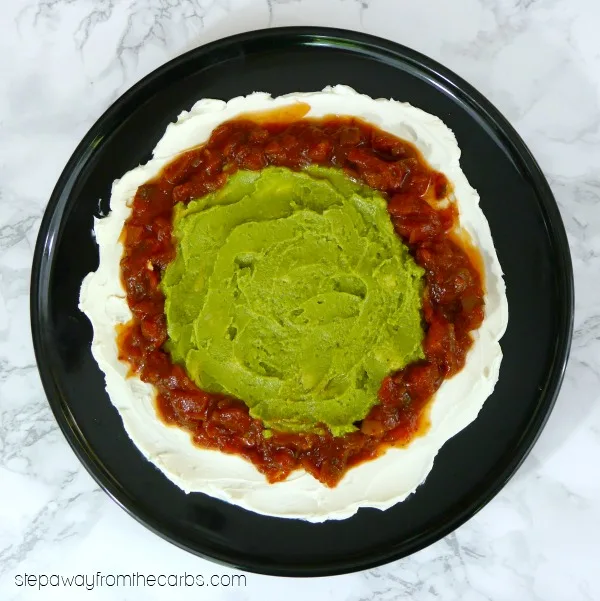 Low Carb Spider Web Dip - perfect for Halloween! Keto, gluten free and LCHF recipe. 