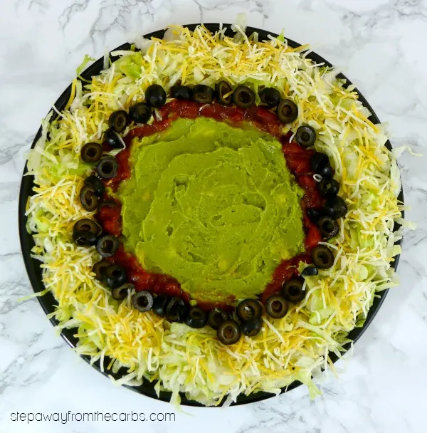 Low Carb Spider Web Dip - perfect for Halloween! Keto, gluten free and LCHF recipe. 