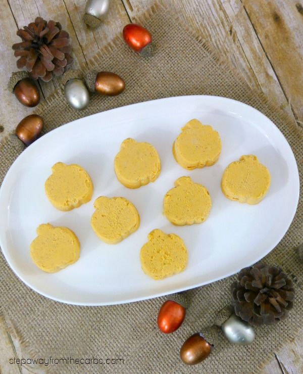 Low Carb Pumpkin Fat Bombs being served
