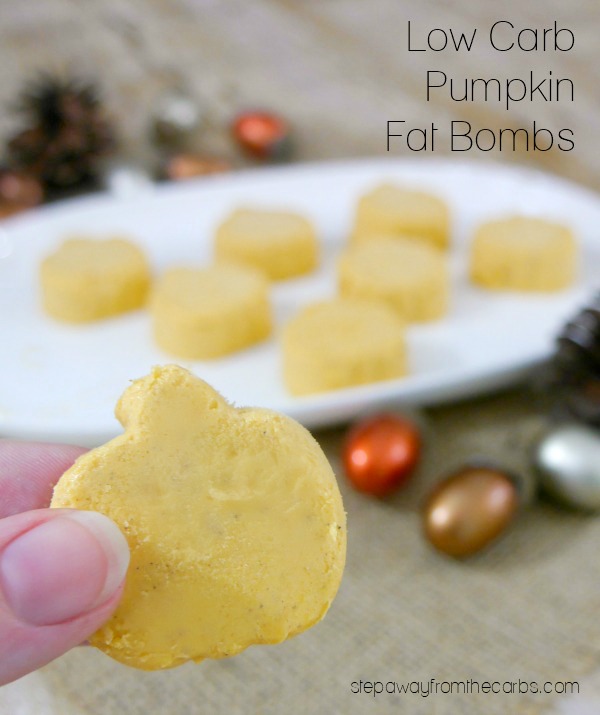 pumpkin shaped keto fat bomb