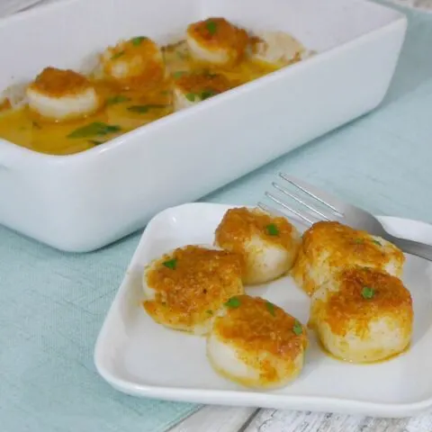 Low Carb Baked Scallops