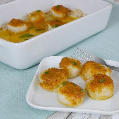 Low Carb Baked Scallops Step Away From The Carbs