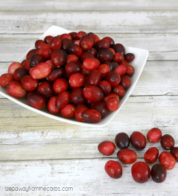 Low Carb Cranberry Sauce - a keto and sugar free condiment for Thanksgiving or Christmas!