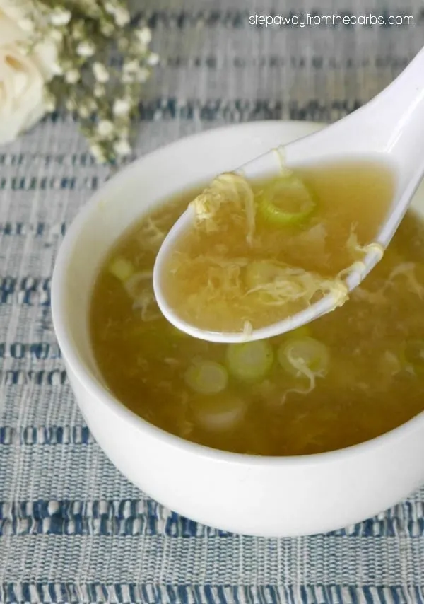Low Carb Egg Drop Soup - a quick and easy soup to warm you up on a cold day!