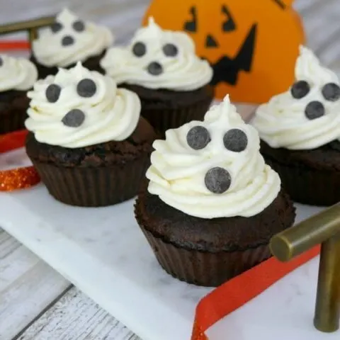 Low Carb Ghost Cupcakes