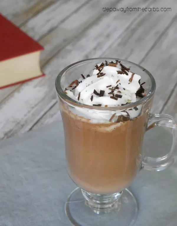 Low Carb Hot Chocolate - perfect for a cold day! LCHF, keto, and sugar free recipe. 