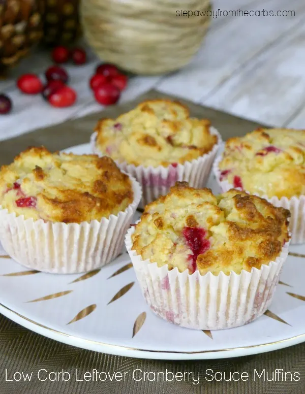 Low Carb Leftover Cranberry Sauce Muffins - keto, gluten free, and sugar free recipe Low Carb Leftover Cranberry Sauce Muffins - keto, gluten free, and sugar free recipe
