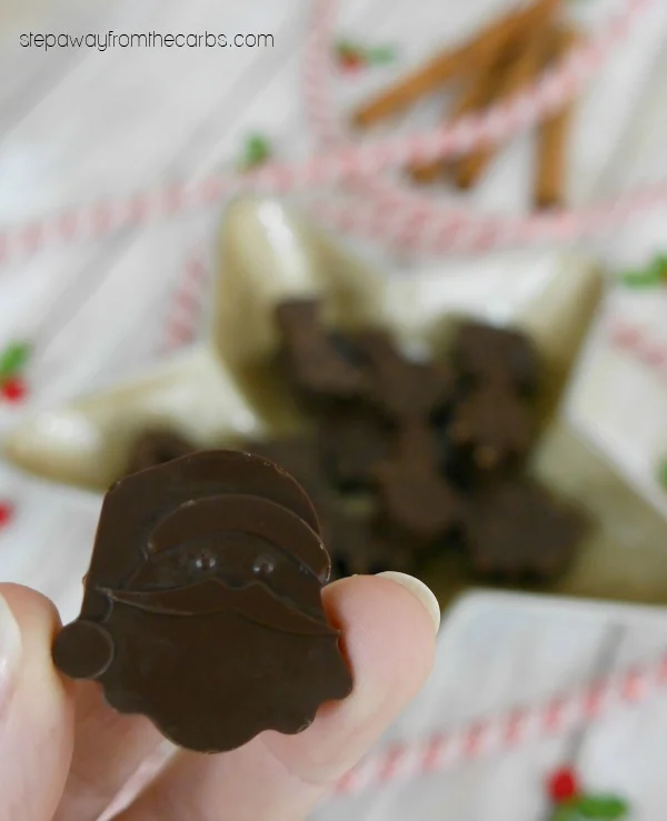 Low Carb Christmas Chocolates - sugar free and keto festive treats with a hint of cinnamon!