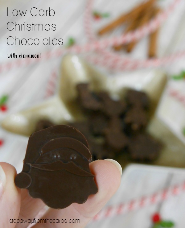 Low Carb Christmas Chocolates - sugar free and keto festive treats with a hint of cinnamon!