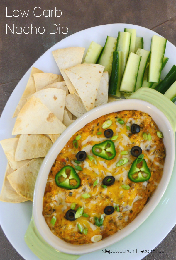 Low Carb Nacho Dip - a comforting cheese and salsa dip with ground beef. Keto, gluten free and LCHF recipe.