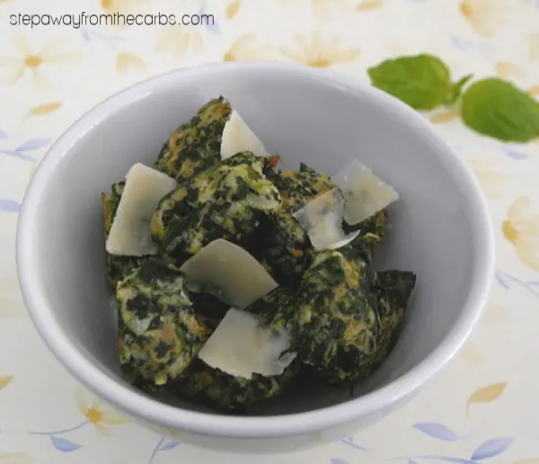 Low Carb Gnocchi with Spinach and Ricotta - a gluten free, vegetarian, LCHF and keto recipe. 