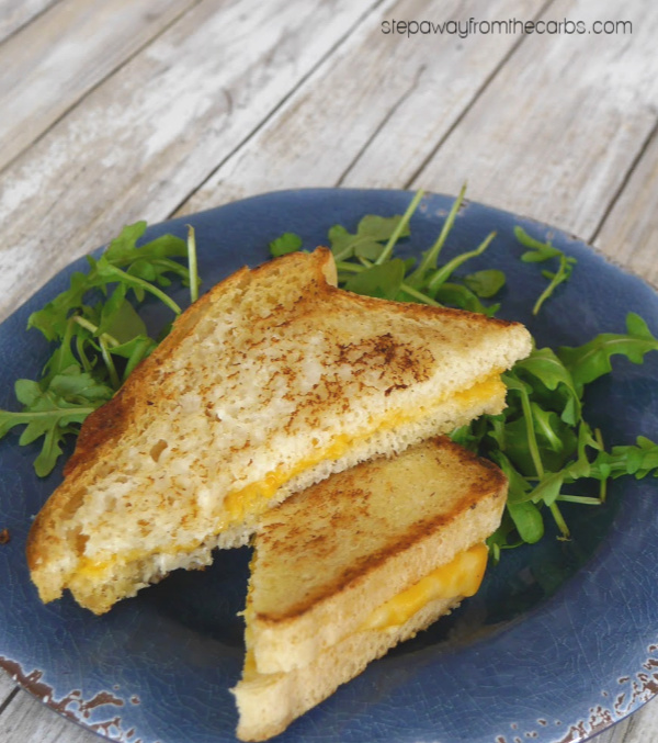 Low Carb Grilled Cheese - with a Fried Egg! Made with low carb bread. Perfect for a quick meal!