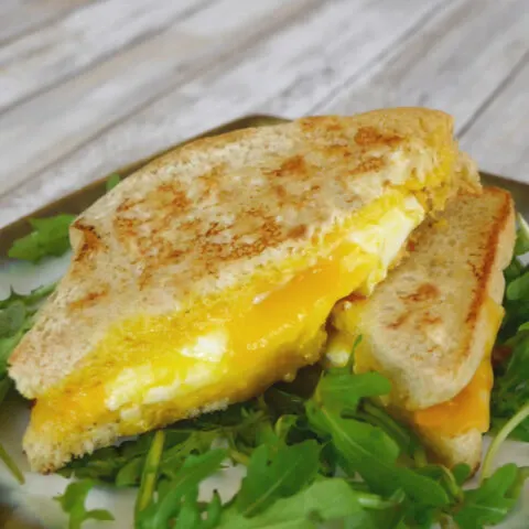 Low Carb Grilled Cheese with a Fried Egg