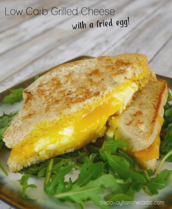 Low Carb Grilled Cheese - with a Fried Egg! Made with low carb bread. Perfect for a quick meal!