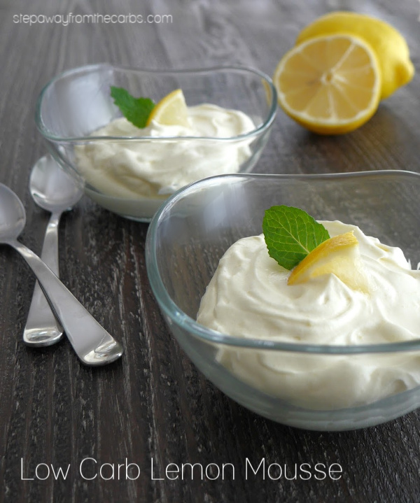 Low Carb Lemon Mousse - made with homemade lemon curd! Sugar free, LCHF and keto recipe.
