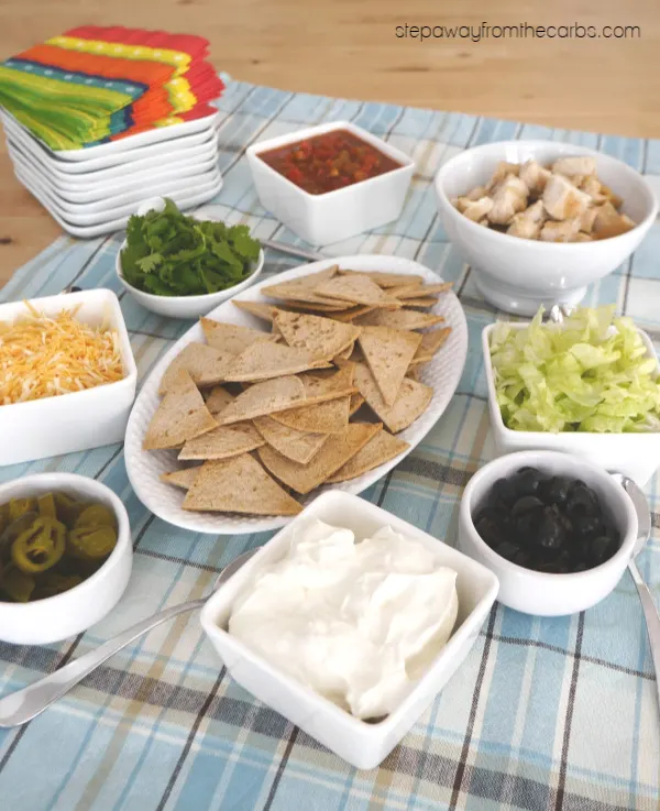 Low Carb Nacho Bar - perfect for game days and entertaining!