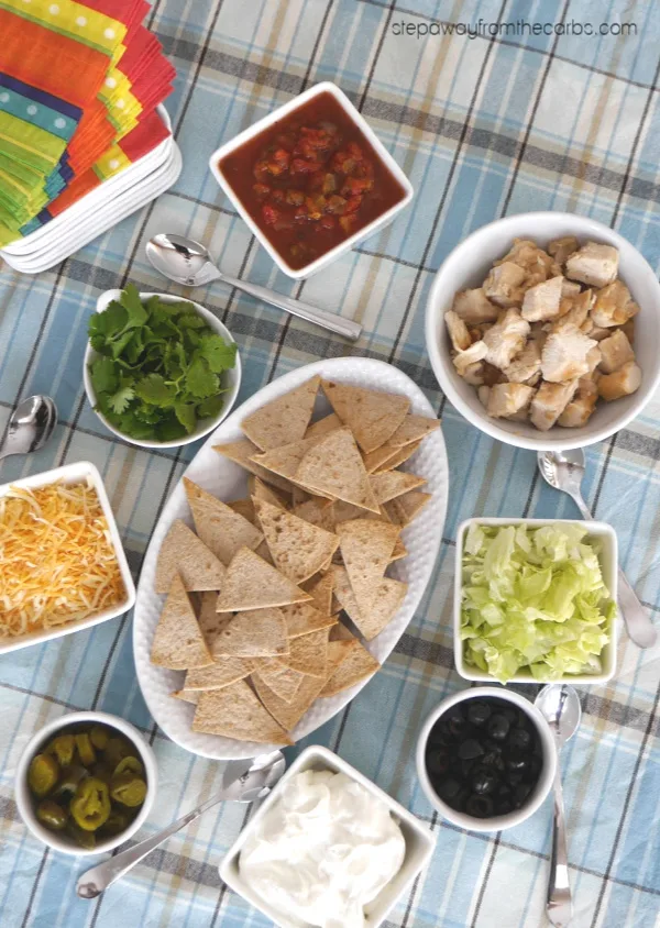 Low Carb Nacho Bar - perfect for game days and entertaining!