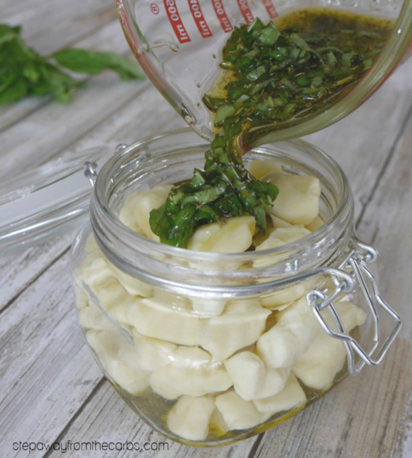 Marinated Cheese Curds - great for low carb snacking and appetizers!
