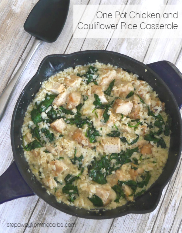 One Pot Chicken and Cauliflower Rice Casserole - an easy and convenient low carb meal