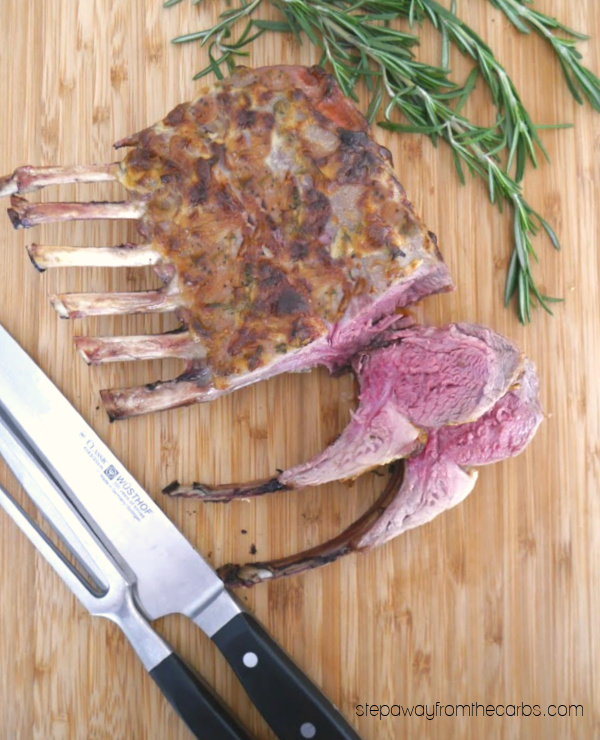 Rack of Lamb with Rosemary - a wonderful cut of meat to enjoy! Zero carb recipe.