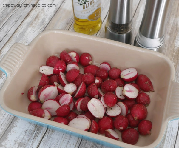 Roasted Radishes with Lemon and Butter - a delicious low carb and keto side dish recipe!