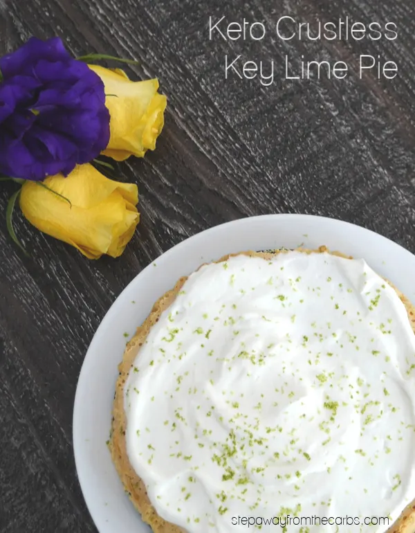 Keto Crustless Key Lime Pie - made in the Instant Pot! Low carb, sugar free, LCHF, and gluten free recipe.