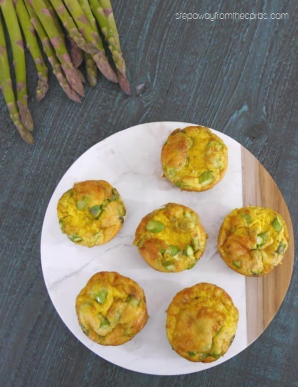 Low Carb Asparagus Egg Bites - great for snacking! Keto and gluten free recipe.