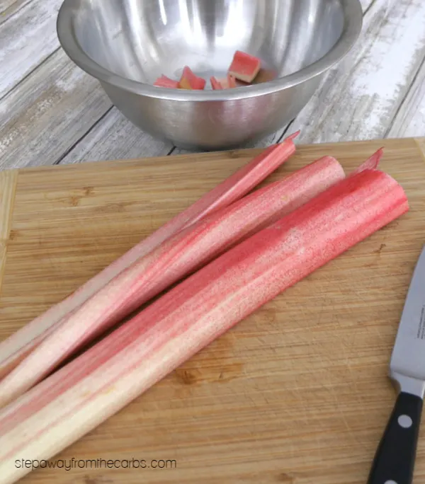 Low Carb Rhubarb Jam - a tangy sugar free condiment!