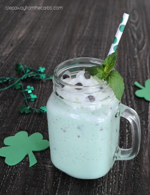 Low Carb Shamrock Shake - a decadent way to celebrate St. Patrick's Day! 