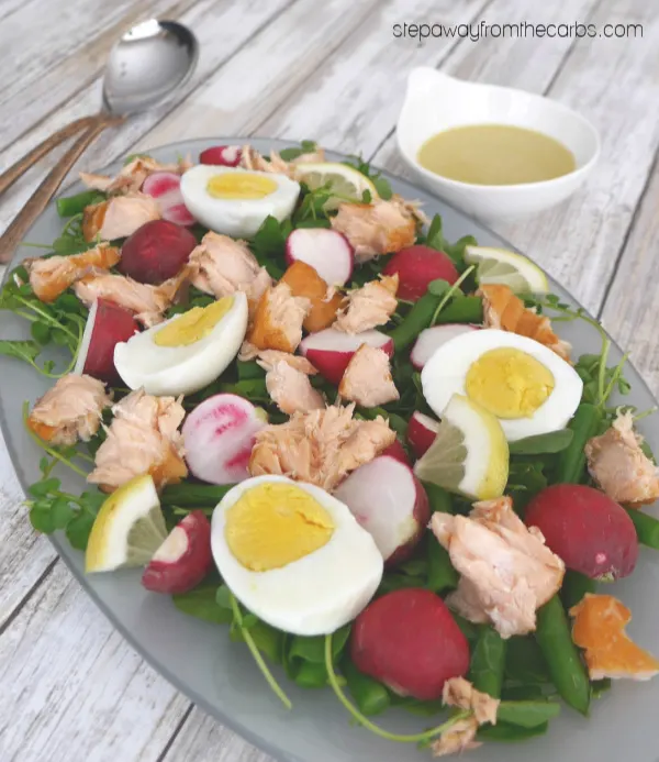 Low Carb Spring Salmon Salad - a fantastic combination of flavors and colors!