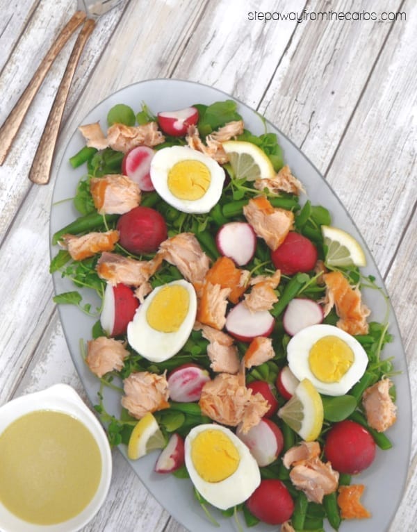 Low Carb Spring Salmon Salad - a fantastic combination of flavors and colors!