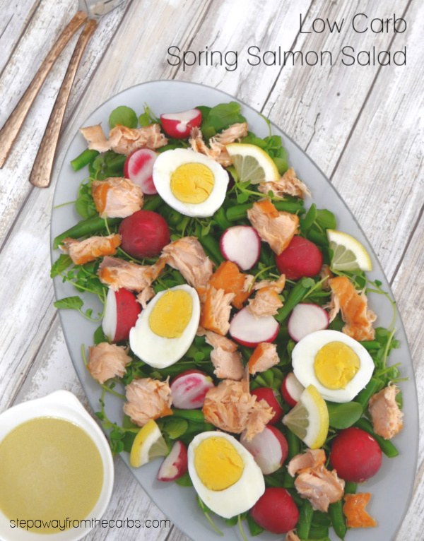 Low Carb Spring Salmon Salad - a fantastic combination of flavors and colors!