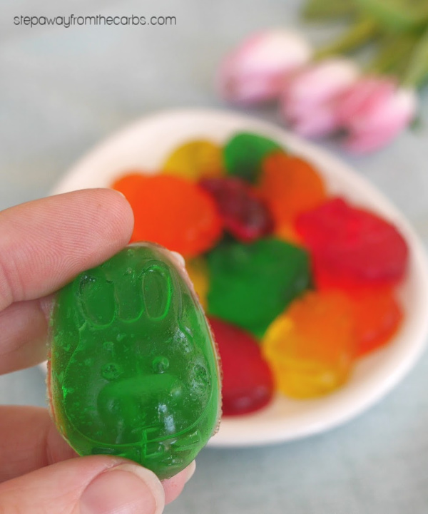 Sugar Free Easter Jello Treats - low carb sweet snacks for the whole family to enjoy!