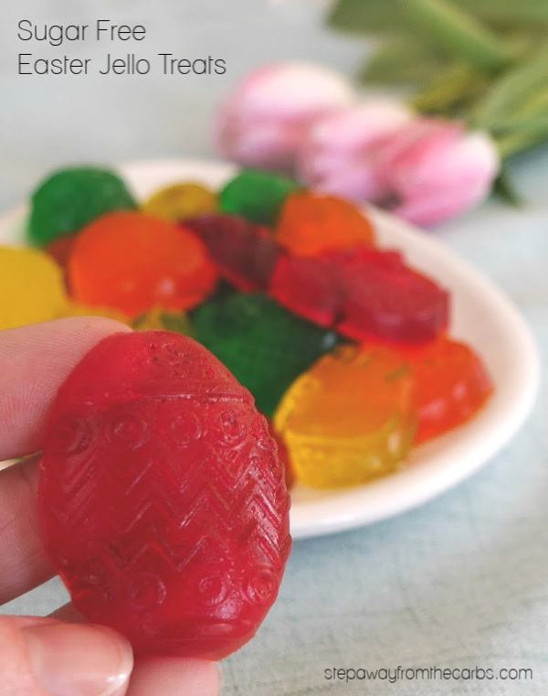 Sugar Free Easter Jello Treats - low carb sweet snacks for the whole family to enjoy!