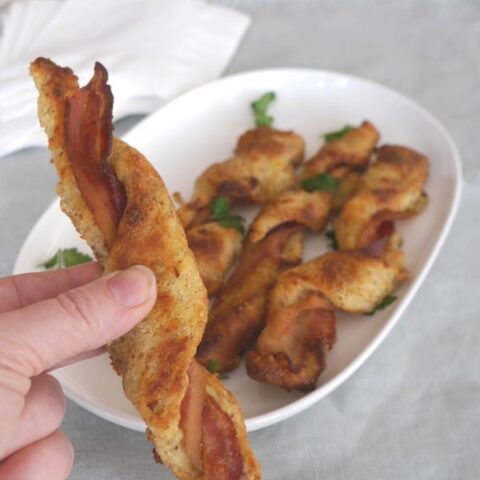 Low Carb Cheese Straws with Bacon