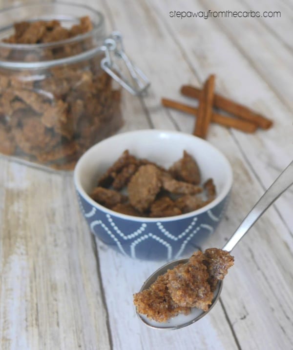 Low Carb Cinnamon Cereal - an easy and delicious recipe that perfect for breakfast. Gluten free, keto, and sugar free recipe.