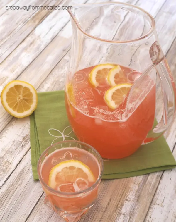 Low Carb Rhubarb Lemonade - a super refreshing drink that is sugar free and keto-friendly!