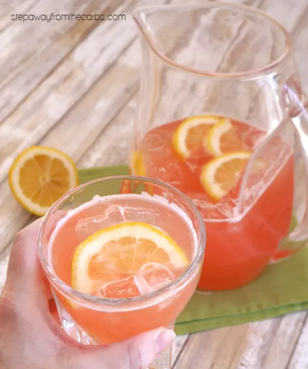 Low Carb Rhubarb Lemonade - a super refreshing drink that is sugar free and keto-friendly!