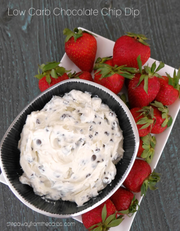 Low Carb Chocolate Chip Dip - a delicious recipe to serve for a dessert or sweet snack! Sugar free, LCHF, and keto recipe.