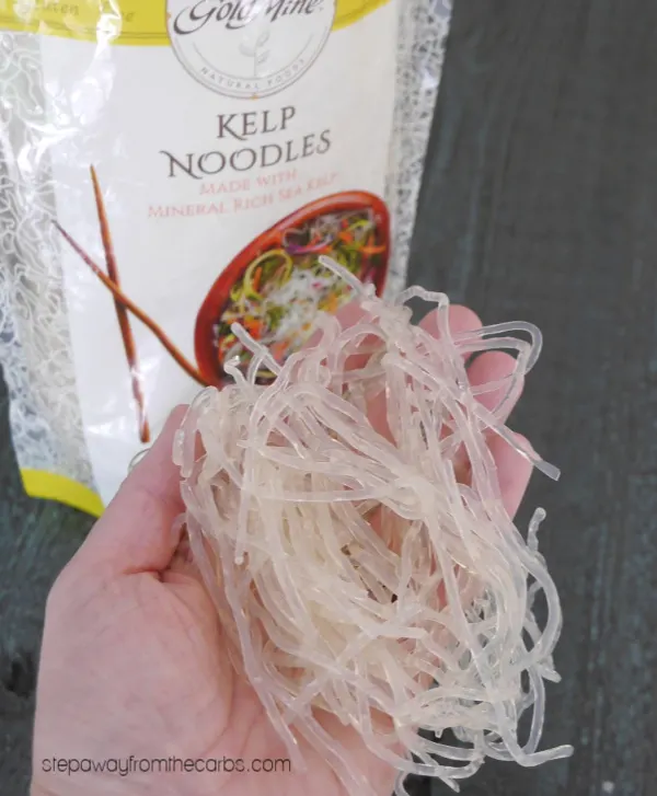 Low Carb Sesame Noodles - made from kelp noodles! Easy Asian keto recipe.