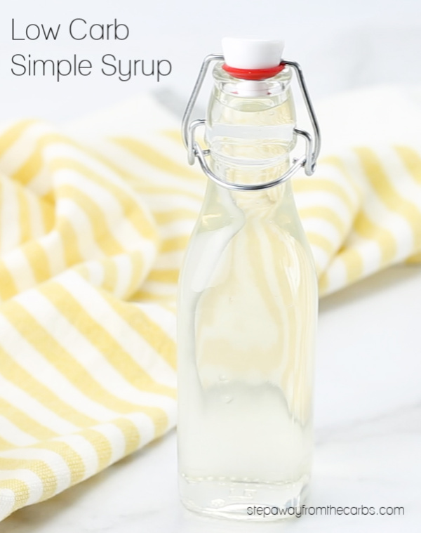 Low Carb Simple Syrup - a sugar free sweetener for cocktails, sauces, and more. Zero carb and keto recipe.