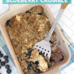 Low Carb Blueberry Cream Cheese Crumble - a delicious sugar free, LCHF, and gluten free recipe!