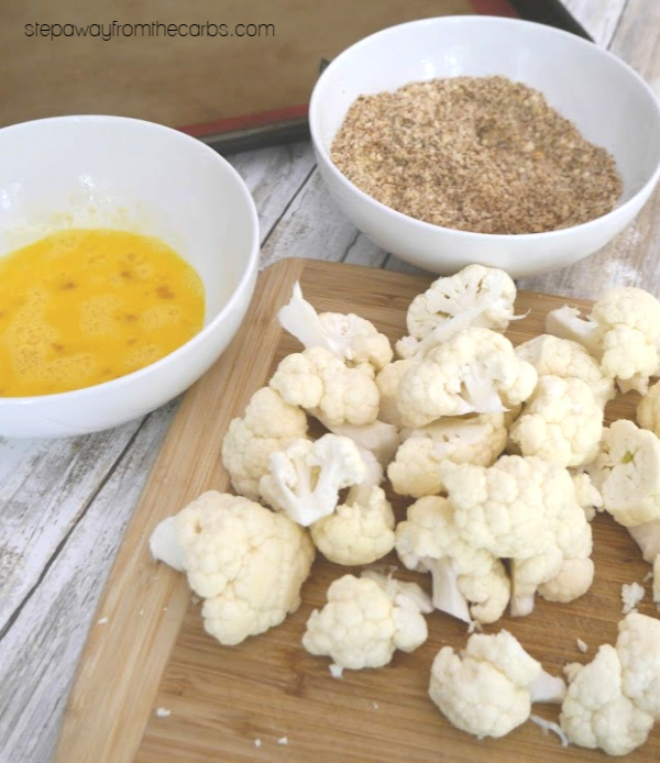 Low Carb Bang Bang Cauliflower - a spicy appetizer or side dish! Keto and gluten free recipe.