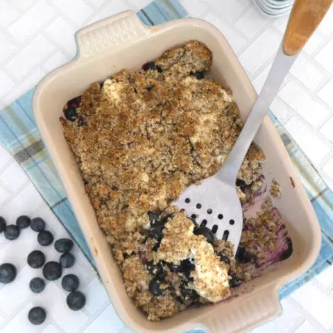 Low Carb Blueberry Cream Cheese Crumble