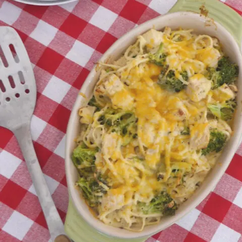 Low Carb Cheesy Chicken Noodle Casserole