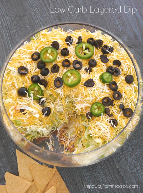 Low Carb Layered Dip - seven layers of perfection! Ideal for parties and gatherings!