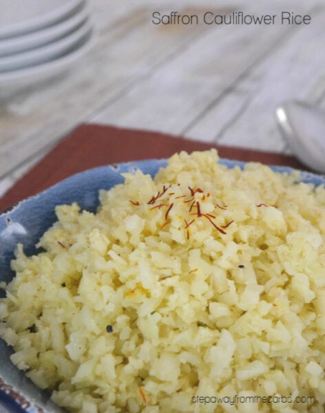 Saffron Cauliflower Rice - Step Away From The Carbs