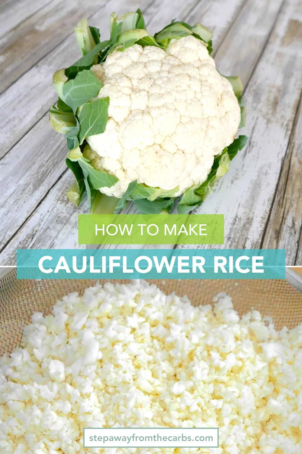 How to Make Cauliflower Rice - a handy tutorial for anyone following a low carb or keto diet!